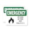 Signmission Exit Sign, Plastic, 10 in W, 7 in H, In Case Of Fire Exit Call 9-1-1 OS-2PACK-EM-P-710-L-10340 - alternate 1